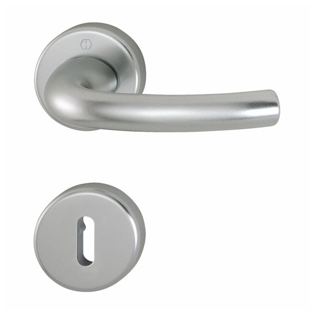 ALU KLJUKA ZA VRATA TOKYO Z ROZETO CILINDER F-9