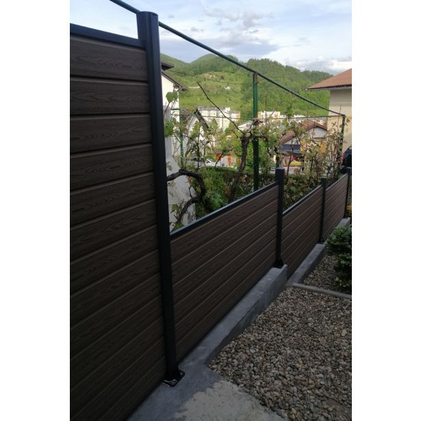 STEBRIČEK ZA WPC OGRAJO ALU ZGORNJI ZAKLJUČEK D=1800 MM