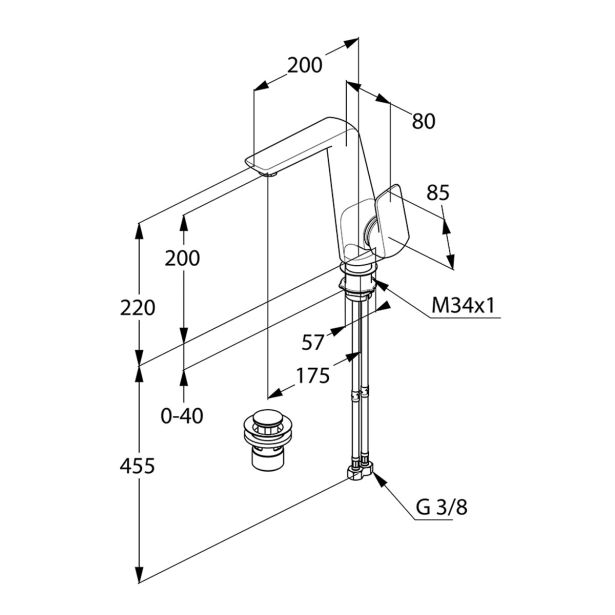 AMEO KLUDI PIPA ZA UMIVALNIK