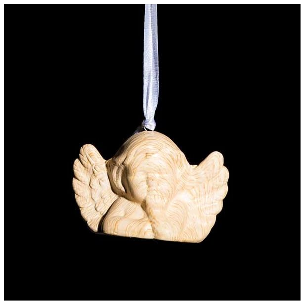 OKRASEK ZA JELKO GLOSSTYLE ANGEL 7 CM IMITACIJA LESA IZ KERAMIKE