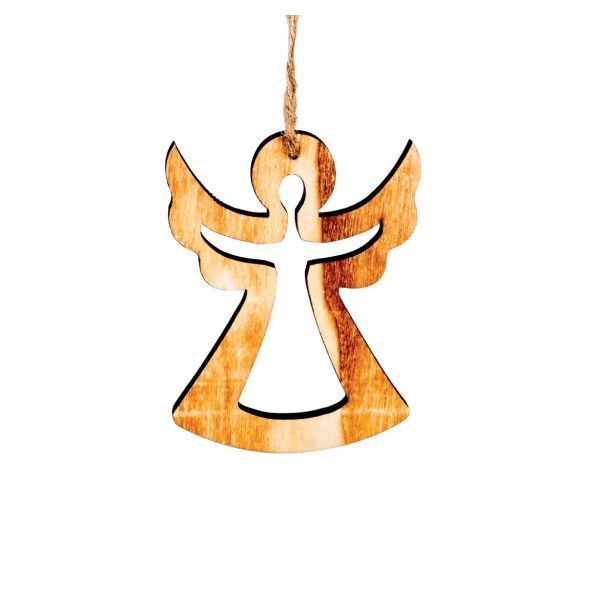 OKRASEK ZA JELKO GLOSSTYLE ANGEL LESENI 11 CM