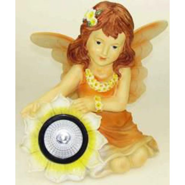 FIGURA, OKRASNA ANGEL SOLARNI MIX BARV VIŠ 25 CM