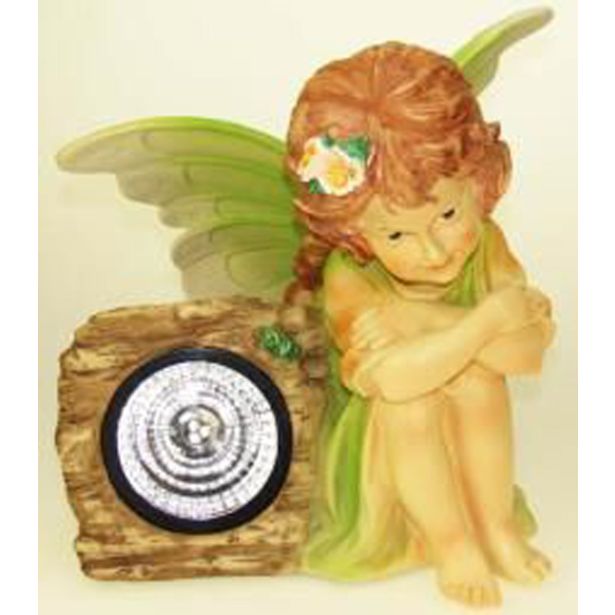 FIGURA, OKRASNA ANGEL SOLARNI MIX BARV VIŠ 27 CM