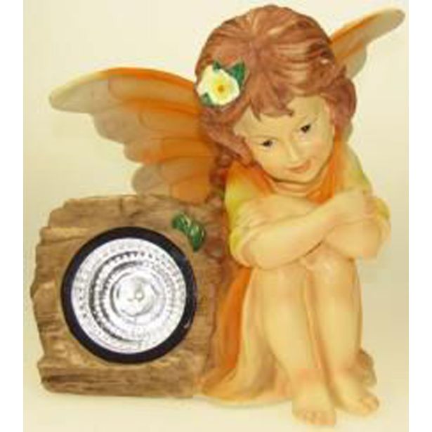 FIGURA, OKRASNA ANGEL SOLARNI MIX BARV VIŠ 27 CM