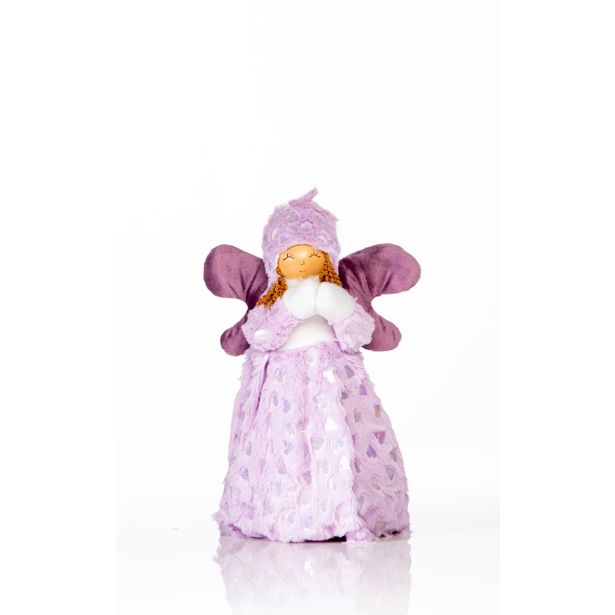 ANGEL, VIJOLIČNE BARVE, VIŠINE 36 CM