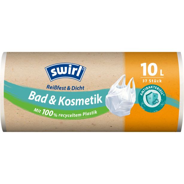 ANTIBAKTERIJSKE VREČKE ZA SMETI 10 L, 37 KOSOV