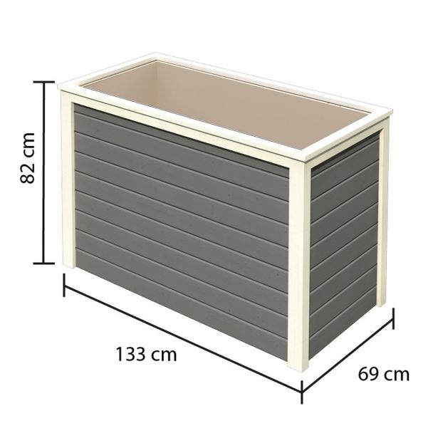 LESENA VISOKA GREDA KARIBU ANTRACIT 133X69X82V