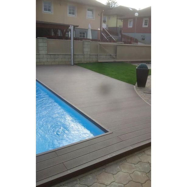 WPC DESKA ZA TERASO ANTRACIT 2200X150X25 MM OZKO/ŠIROKO REBRANA