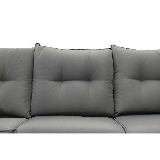 GARNITURA UMETNI RATAN BIVA AREZZO 2-DELNA, SIVA MIZA+KLOP