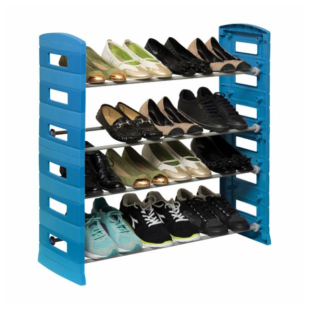 STOJALO ZA ČEVLJE PVC, 80X29X79 CM, ARHIVSKI REGAL, MODER