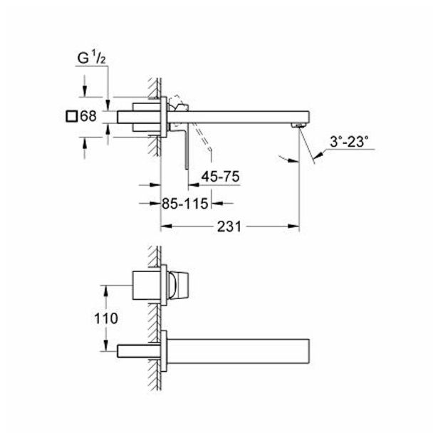 GROHE EUROCUBE, DODATNA OPREMA ZA PIPE