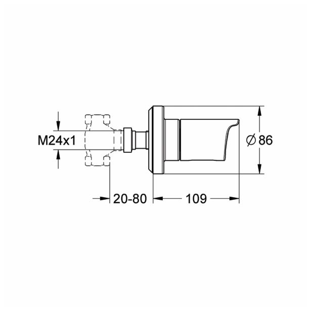 DODATNA OPREMA ZA PIPE GROHE VENTIL ZAPORNI GROHTHERM 2000 NEW NADOMETNI DEL