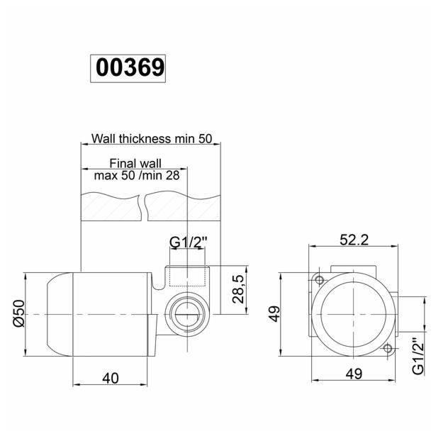 ARMATURA IN PRIKLJUČEK UNITAS PODOMETNA MEŠALNA ARMATURA ZA TUŠ