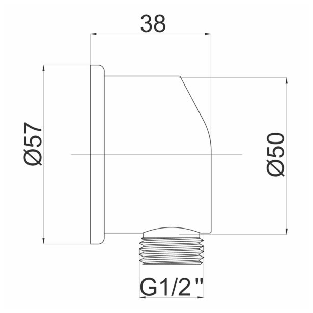 DODATNA OPREMA ZA PIPE UNITAS ZIDNJI PRIKLJUČEK ZA GIBL CEV PRESTIGE