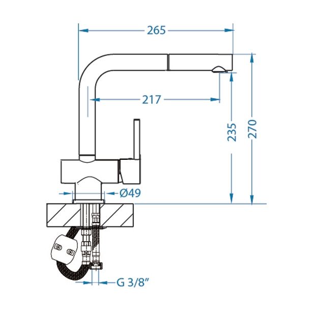ARMATURA ZA KORITO ALVEUS ARMATURA EVITA-P ALVEUS