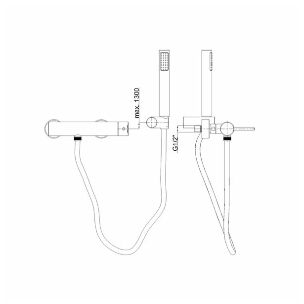 UNITAS ENOROČNA ARMATURA ZA TUŠ/KAD S TUŠ ROČKO UNITAS FRESH