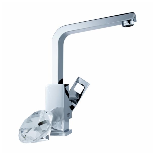 PIPA ZA UMIVALNIK GROHE EUROCUBE, STOJEČA POVIŠANA, ZG. DEL SIFONA