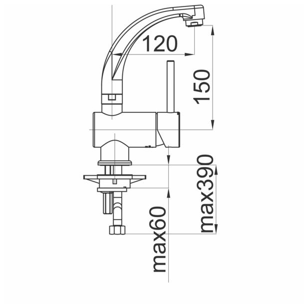 PIPA ZA UMIVALNIK UNITAS FRESH F12