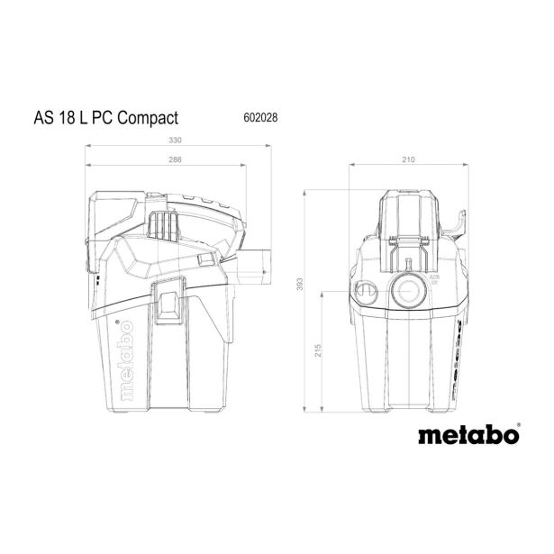 AKUMULATORSKI SESALNIK METABO AS 18 L PC COMPACT