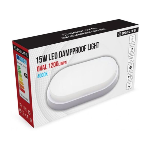 ASALITE STROPNA LED 15W, 4000K, 1400LM, IP54