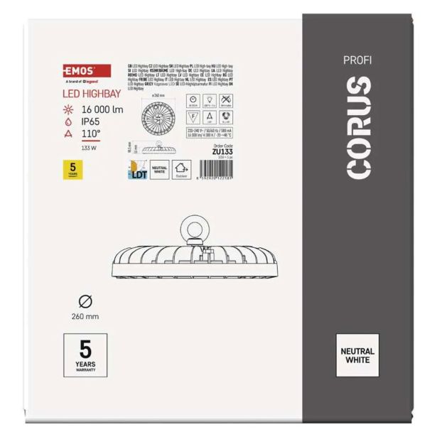 ASIMETRIČNI REFLEKTOR EMOS HIGH BAY CORUS LED 133W