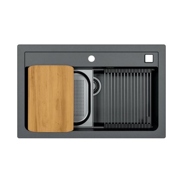 GRANITAL POMIVALNO KORITO ALVEUS ATROX 40, CARBON G91 790X500 MM