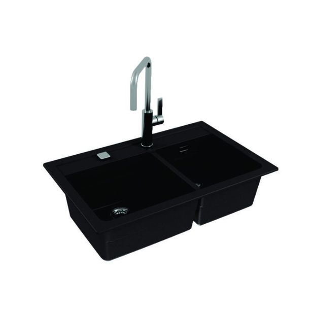 GRANITAL POMIVALNO KORITO ALVEUS ATROX 50, CARBON G91 790X500 MM