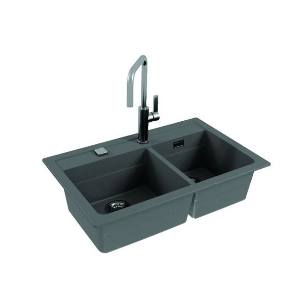 GRANITAL POMIVALNO KORITO ALVEUS ATROX 50, CONCRETE G81 790X500 MM