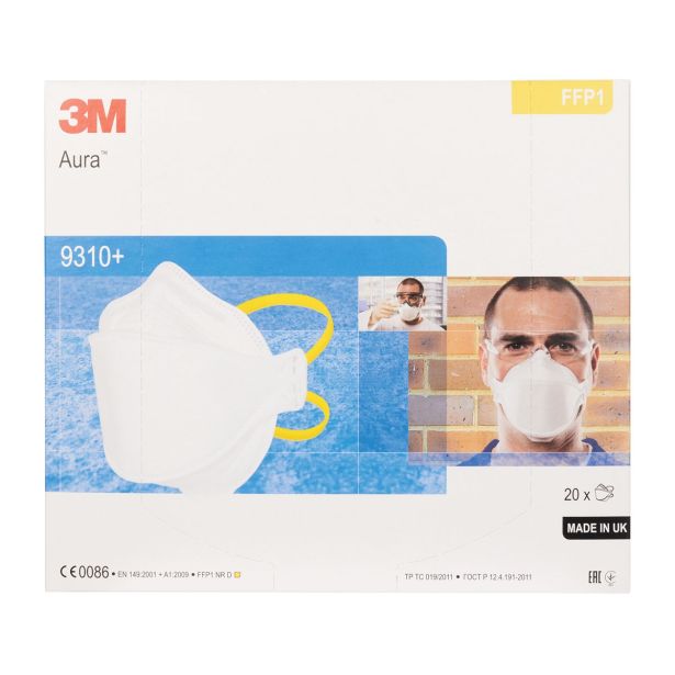ZAŠČITNA RESPIRATOR MASKA 3M AURA 9310+ ZA ZAŠČITO PRED DELCI, FFP1
