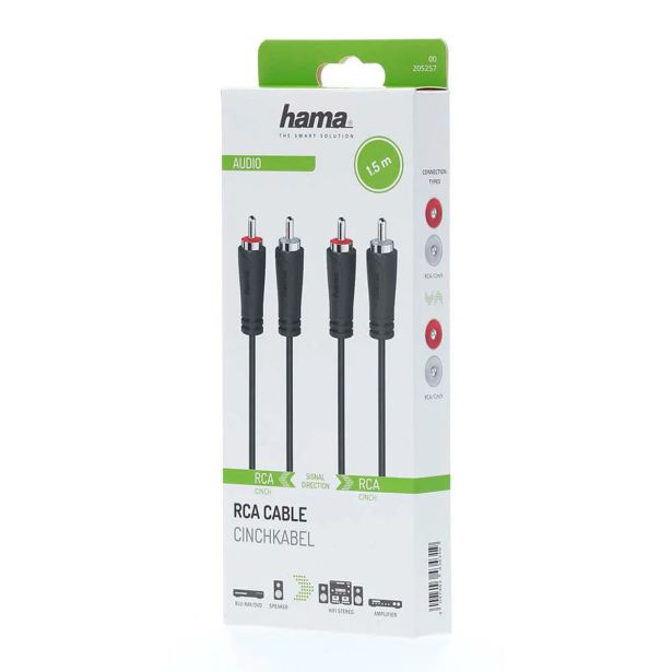 AVDIO KABEL, 2 RCA VTIČA - 2 RCA VTIČA, 1,5 M