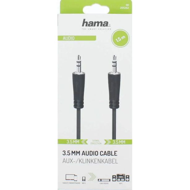AVDIO KABEL, 3,5 MM VTIČNICA - 3,5 MM VTIČNICA, STEREO, 1,5 M