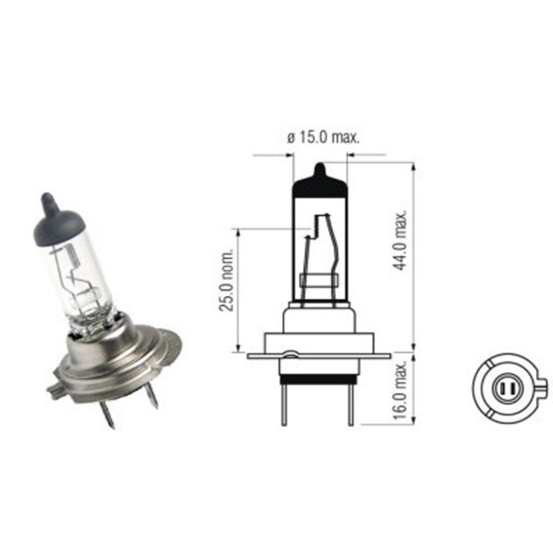 AVTOMOBILSKA ŽARNICA CARCOMMERCE H7, 12V, 60/55W