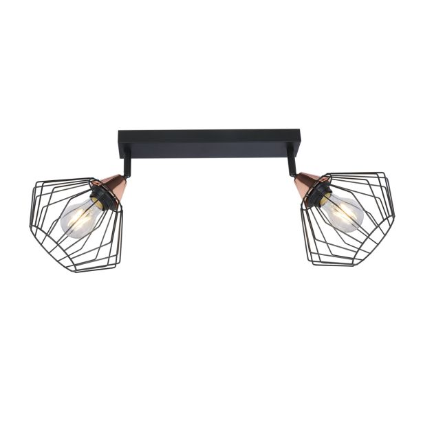 DEKORATIVNI REFLEKTOR FEROTEHNA AXEL 2 2XE27 ČRN / BAKER