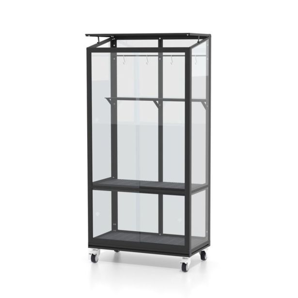 BALKONSKI RASTLINJAK VITAVIA POLIS 350 ESG, ČRNA KOLESA