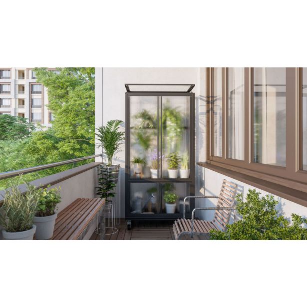 BALKONSKI RASTLINJAK VITAVIA POLIS HKP4MM ROLL FOUNDATION, BLACK