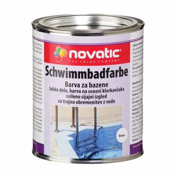 BARVA ZA BAZEN AMAL NOVATIC BELA 0.75 L