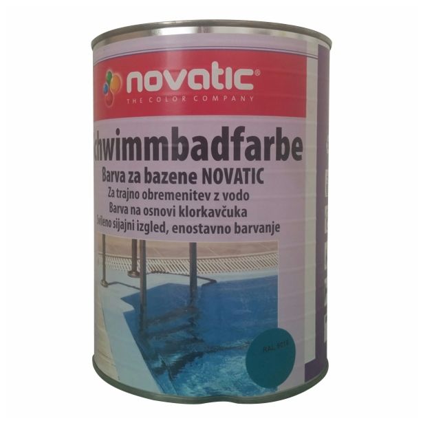 BARVA ZA BAZEN AMAL NOVATIC TURKIZNO MODRA 0.75 L RAL.: 5018
