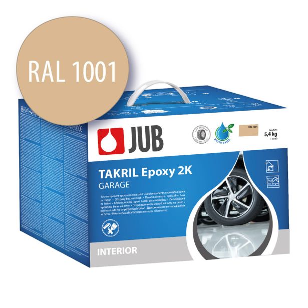 BARVA ZA BETON JUB TAKRIL EPOXY 2K GARAGE RAL 1001 5.4 KG