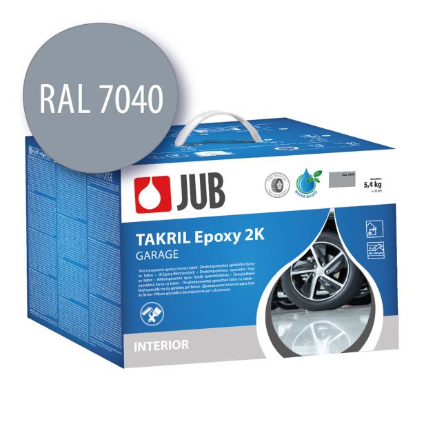 BARVA ZA BETON JUB TAKRIL EPOXY 2K GARAGE RAL 7040 5.4 KG