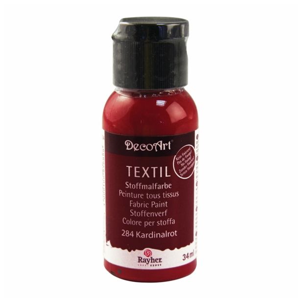 BARVA ZA TEKSTIL RAYHER 34 ML ŠKRLATNO RDEČA