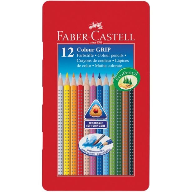 BARVICE FABER CASTEL GRIP 12/1 KOVINSKA ŠKATLA