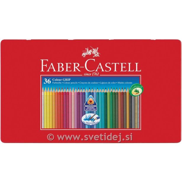 BARVICE FABER CASTEL GRIP 36/1 KOVINSKA ŠKATLA