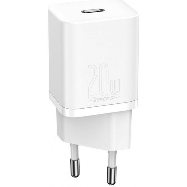 BASEUS ADAPTER HIŠNI POLNILEC 220V SUPER-SI QUICK CHARGE 20W VHOD TYPE C - ORIGINAL (EU BLISTER) BEL