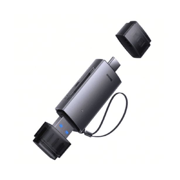BASEUS ČITALEC SD / MICRO SD / MMC / M2 KARTIC KLJUČEK USB-A IN USB TYPE C