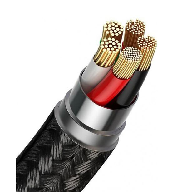 BASEUS PODATKOVNI KABEL CALXC-KG2 QUICK CHARGE 2,4A LIGHTNING 1M - ČRN