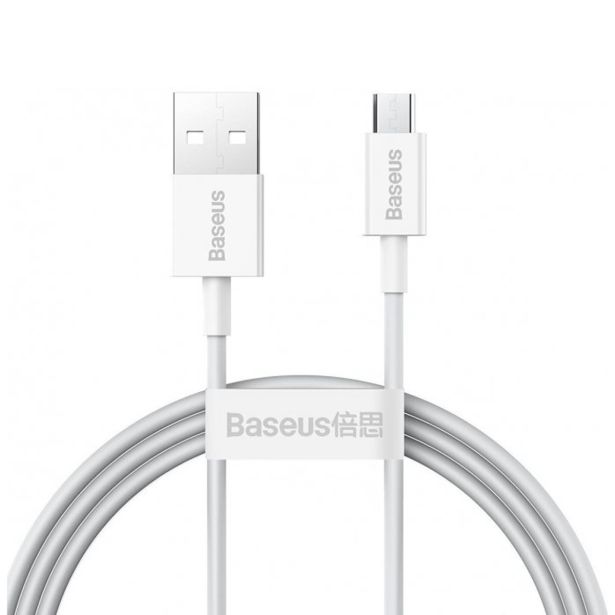 BASEUS PODATKOVNI KABEL CAMYS-02 MICRO USB 1M 2A QC BEL