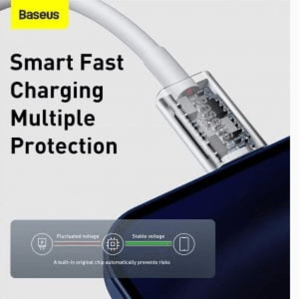 BASEUS PODATKOVNI KABEL CATLYS-A02 SUPERIOR QUICK CHARGE TYPE C - LIGHTNING 20W 1M - BEL