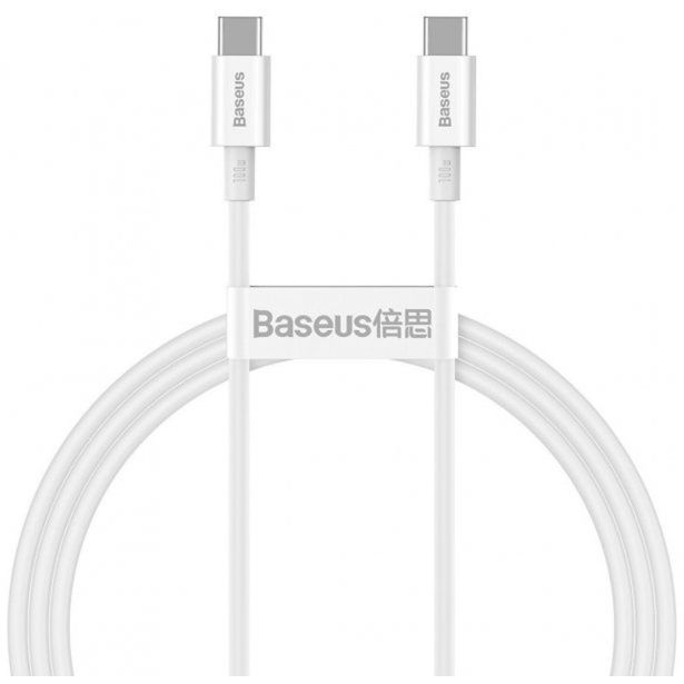 BASEUS PODATKOVNI KABEL CATYS-B02 SUPIRIOR QUICK CHARGE 100W TYPE C NA TYPE C - BEL