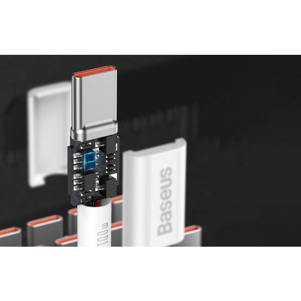 BASEUS PODATKOVNI KABEL CATYS-B02 SUPIRIOR QUICK CHARGE 100W TYPE C NA TYPE C - BEL