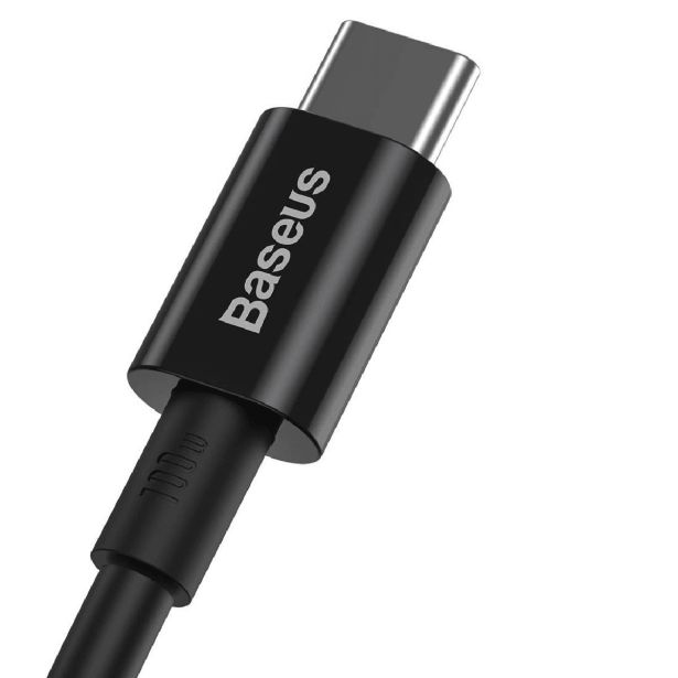 BASEUS PODATKOVNI KABEL CATYS-C011 SUPERIOR QC TYPE C NA TYPE C 100W 2M - ČRN